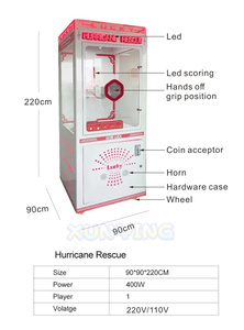 Máquina de Juego Arcade Operada con Monedas, Atrapa Dinero, para Negocios, Atractivo Gabinete con Receptor de Monedas - Product Image 6