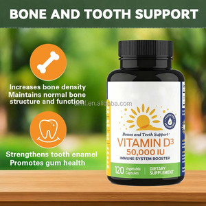 Botten Tanden Ondersteuning Immuunsysteem Booster 120 Vegetarische Capsules Laboratorium Getest Non-GMO Glutenvrij Vitamine <span class=keywords><strong>D3</strong></span> 50000 IE Capsules - Product Image 4