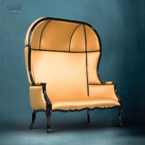 EKAR Chaise <span class=keywords><strong>Ovalis</strong></span> Eggshell Lounge Design Satin Coton Confort pour les espaces modernes - Product Image 2