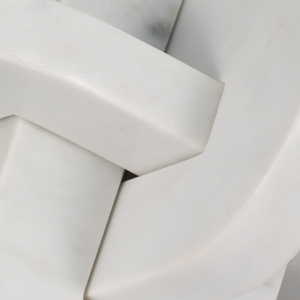Ornamento a nodo di marmo, scultura decorativa per casa, ufficio, soggiorno, mensola, pezzo d'arte astratta - Product Image 4