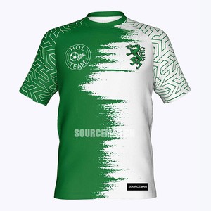 เสื้อฟุตบอลสีเขียวขาวแบบกำหนดเองได้  ขายส่งแท้จาก Yupoo - Product Image 1