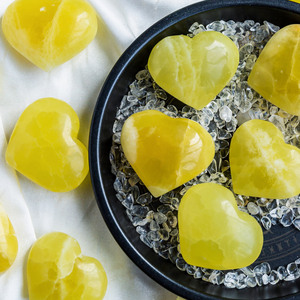 crystal wholesale supplier natural pistachio calcite heart