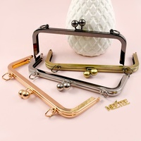 Meetee BS401 20cm Accessoires de sac DIY Cadre métallique classique Fermoir Kiss Clasp Portefeuille pour femme Poignée de sac carrée Lisse Écologique