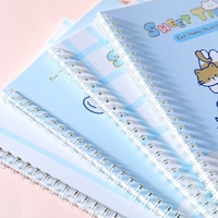 Carnet spirale A5 Sweet Time Dessert Cat, ligné, 80 g/m², 40 feuilles, 4 motifs, papeterie scolaire, vente en gros