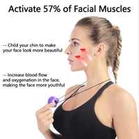 Appareil d'exercice pour les mâchoires en TPR avec niveaux de résistance réglables pour hommes et femmes, entraînement des muscles du visage
