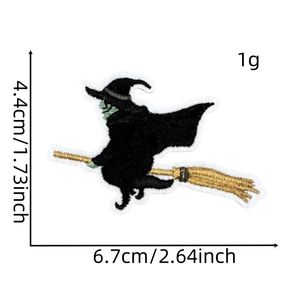 Parche Termoadhesivo Bordado de Calabaza, Sombrero de Bruja, Murciélago y Caldero para Niños, para Manualidades de Halloween - Product Image 5