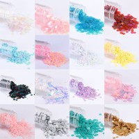 Paillettes rondes en PVC irisées mates de 2 à 6 mm, paquet de 10 g, transparentes et givrées, pour l'exportation transfrontalière