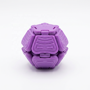 Feeron Juguete Antiestrés Portátil de Plástico PLA Impreso en 3D con Cierre Elástico de Presión para la Espalda, Bola Rebotadora Táctil con Clic - Product Image 4
