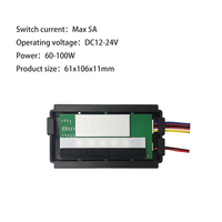 Jam Dinding Dua Warna Geser Terintegrasi Anti Embun Sensor Sentuh Pintar 5A 60-100W Beban Maks Fungsi Memori Peredupan 7 Tingkat CCT
