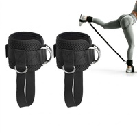Attelle de cheville en nylon épais avec boucle à enfiler et doubles anneaux en D pour la protection de la cheville lors de la pratique du fitness et de l'entraînement à domicile