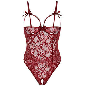 Intimo Erotico da Donna, Body con Apertura all'Inguine, Abbigliamento Sexy Trasparente in Pizzo, Lingerie Senza Schienale a Mezzo Busto per Donna Adulta - Product Image 2
