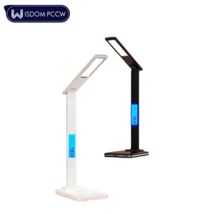 2024 Trendy Led lights Multifunctional night lights Wireless Table Lamp Temperature Calendar Time Alarm Clock 3-in-1 Lamps Table