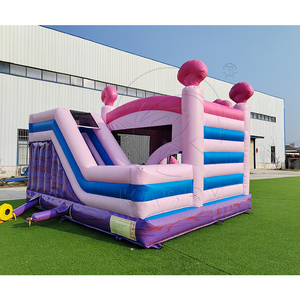 บ้านลมเป่าลมธีมโลกใต้น้ำสีชมพูพร้อมสไลเดอร์สำหรับเชิงพาณิชย์ - Product Image 5