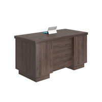 Bureau d'ordinateur moderne en bois de noyer avec 3 tiroirs et fonction extensible, nouveau mobilier de maison pour bureau du personnel