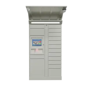 Headleader outdoor parcel delivery locker atm smart locker capacitive touch screen monitor password changing shenzhen abs locker