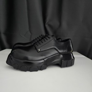 Chaussures Derby Chunky en Cuir Noir pour Hommes, Inspirées des Créateurs, Nouveauté 2026, Baskets Streetwear de Luxe à Semelle Transparente et Plateforme - Product Image 4