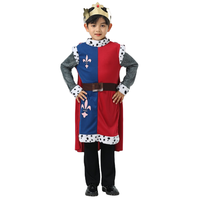 Vente en gros de robe Arthur Crown pour enfants Costume de cape King Show TV Polyester unisexe pour la fête de Noël