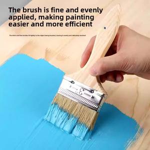 Pinceau industriel à poils naturels doux et fibres synthétiques pour peinture murale, colle pour <span class=keywords><strong>barbecue</strong></span>, nettoyage domestique, manche en bois/plastique - Product Image 4