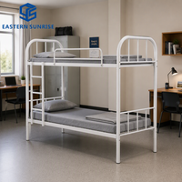 Lit superposé en métal personnalisable pour la vente en gros, double lit superposé en fer pour adultes, enfants et usage en appartement