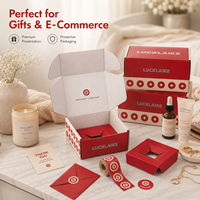 Boîte d'emballage en carton ondulé, boîte d'expédition pour cadeaux en carton ondulé avec insert protecteur en papier et feuille d'aluminium
