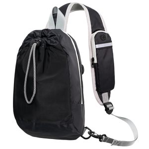 Sac bandoulière unisexe imperméable 3L pour bouteille d'eau, sac de poitrine léger et personnalisé à séchage rapide avec poche à cordon pour bouteille - Product Image 1