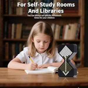 Sáng tạo LED kỹ thuật số đồng hồ cát hẹn giờ 30 phút có thể điều chỉnh cảm biến trọng lực ánh sáng ban đêm quà tặng cho sinh nhật Giáng sinh nhà văn phòng - Product Image 4