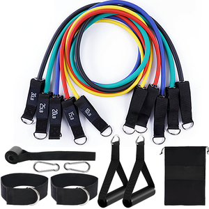 Full Body Workout 11 in 1 <b>Resistance</b> <b>Band</b> Set Latex Exercise Pull Tubes <b>with</b> <b>Handles</b> Door Anchor for Home Fitness - Product Image 1