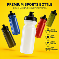 Bouteille d'eau en plastique transparente sans BPA de 20 oz pour le sport, la course et le cyclisme