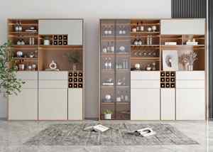 Custom Large-Capacity Built-In Cooling <b>Wine</b> <b>Cabinet</b> Foldable Wood Furniture From Chinese Factories Personalized Home Use - Product Image 5