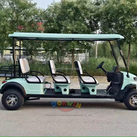 Nouveau modèle de voiturette de golf électrique surélevée à 6 places, voiturette de golf électrique de luxe