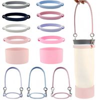Poignée de bouteille d'eau LifeTop-Support en silicone souple, élingue, lanière convient à la plupart des bouteilles de 8 à 40oz, tasse compatible