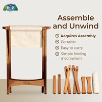 Tabouret pliant moderne Pangean en toile et bois pour assise extérieure portable et utilisation comme ottoman, couleur personnalisée, fabriqué en Chine