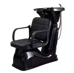 Sillón de Lavado de Cabello de Diseño Moderno para Salón de Belleza, en Cuero Sintético, con Funciones de Masaje, para Peluquería - Product Image 1