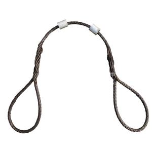 両端にダブルループ付きオイルスプライスソフトスチールワイヤーケーブルスリング建設用ANSI対応 - Product Image 1