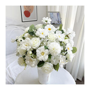 Arreglo de Flores Artificiales Blancas Mixtas Hechas a Mano de Alta Simulación Estilo Minimalista para Decoración de Bodas - Product Image 5