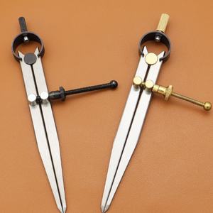 Calibrador de espaciado de cuero, accesorios de latón, distancia ajustable, herramienta circular para carpintería, divisor, marcador de líneas de borde, herramienta de bricolaje - Product Image 1