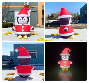 <span class=keywords><strong>Pingüino</strong></span> Navideño Inflable <span class=keywords><strong>de</strong></span> 1.5m, Decoración Navideña Personalizada para Jardín, Resistente al Agua, <span class=keywords><strong>de</strong></span> Tela Oxford Duradera - Product Image 2
