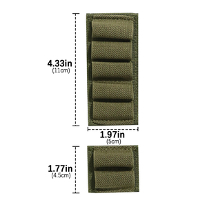 Patch Adesivo Tattico Porta Munizioni a 2 e 5 Colpi in Nylon Elastico con 2 Fori per Ricarica Rapida - Product Image 5