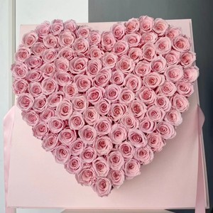 Caja de regalo acrílica rosas preservadas eternas flores rosa amor preservada Rosa flor en Cajas de Regalo corazón eterno - Product Image 4
