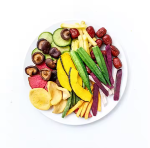 Setas deshidratadas listas para comer, aperitivos de frutas y verduras mixtas, frutas crujientes dulces, verduras que incluyen frutas secas con agua a granel - Product Image 1