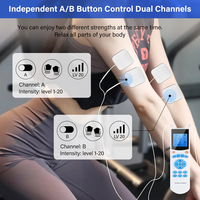 AsTec Nouvelle Arrivée 4 Canaux Portable Rechargeable Ems Tens Unité 10 Modes Électrique Pulse Masseur Corps Soulagement De La Douleur Machine
