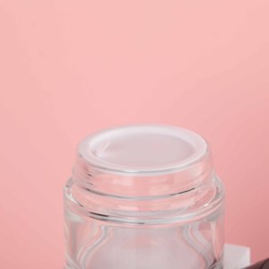 Frascos de <span class=keywords><strong>crema</strong></span> <span class=keywords><strong>para</strong></span> el cuidado de la piel de 100g personalizados más vendidos, contenedor de bálsamo corporal transparente, contenedor de vidrio <span class=keywords><strong>para</strong></span> cosméticos de cilindro de 3,4 oz <span class=keywords><strong>para</strong></span> exfoliante - Product Image 4
