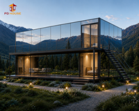 Conteneur en acier modulaire moderne, forme standard européenne, style hôtel, villa, appartement, résidence, installation intérieure complète, flexible