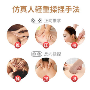 Neck Support Massage Pillow Cotton Linen Color Heating <b>Vibration</b> Tapping Kneading Plug-In Six-Key <b>Remote</b> Control - Product Image 2