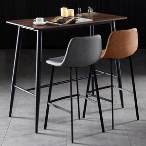 Tissu en cuir marron moderne, chaise de comptoir, avec cadre métallique noir industriel, pour café et Bar, bon marché, nouveauté - Product Image 3