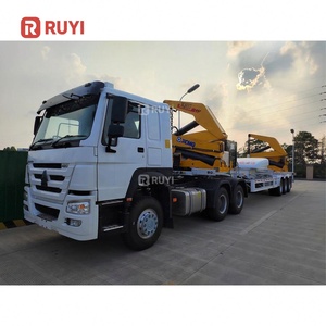 Semi-remorque à chargement latéral de conteneurs à 3 essieux, 20 pieds, 40 pieds, grue de levage, charge utile de 45 à 100 tonnes, semi-remorque à chargement latéral de conteneurs à <span class=keywords><strong>vendre</strong></span> - Product Image 3