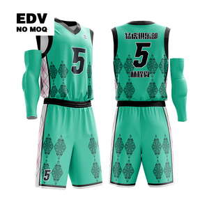 Camiseta de baloncesto de malla de diseño de sublimación personalizada, camiseta de baloncesto de diseño uniforme, Conjunto de camiseta de baloncesto - Product Image 3