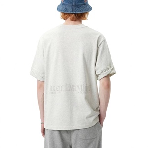 <span class=keywords><strong>Abbigliamento</strong></span> in Cotone per Uomo |   Maglietta a maniche corte girocollo da 260G, vestibilità ampia, casual, stile street fashion, con motivo. - Product Image 5