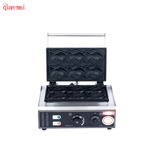 Plaques amovibles en forme de poisson en fonte Commercial 6 pièces <span class=keywords><strong>gaufrier</strong></span> de poisson Type électrique Taiyaki <span class=keywords><strong>gaufrier</strong></span> Machine - Product Image 4