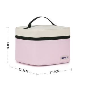Bolsa de Almuerzo de Tela Oxford Aislada de Doble Capa con Cierre de Cremallera, Gran Capacidad, Resistente al Agua, Separación para Frío y Calor, para la Escuela y el Trabajo - Product Image 5